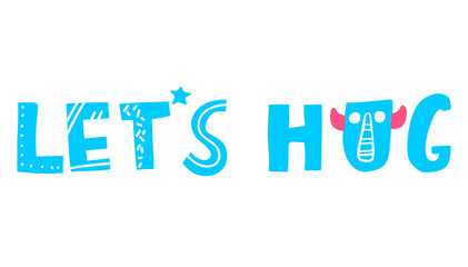 vector monsters cute lettering