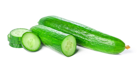 Cucumber isolated on white background