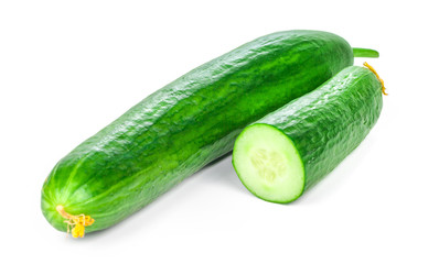 Cucumber isolated on white background