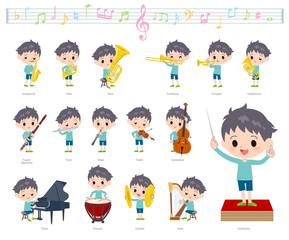 blue clothing boy_classic music