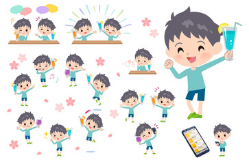 blue clothing boy_Drink party