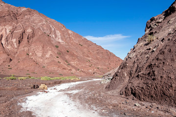 The Valle del Arcoiris rainbow valley in Atacama Desert, Chile