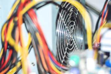 KROPIVNITSKIY, UKRAINE – 12 JANUARY, 2019: Power Supply Unit covered with dust. The power supply...