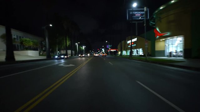 Hyperlapse Driving Hollywood Sunset Blvd East Bound