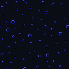 Bubbles in the water. Blue rings. Seamless pattern. Vector illustration.