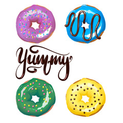 illustration of yummy donuts