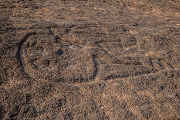 The Usgalimal Rock Engravings from before 8000 BC, in Goa, India.