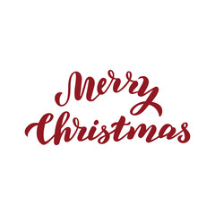 Merry Christmas hand written text. Holiday lettering xmas card. raster.