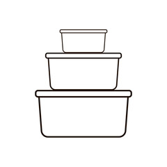 Plastic containers. Outline icon. Linear sign. Icon for mobile app and web. Line vector icon.