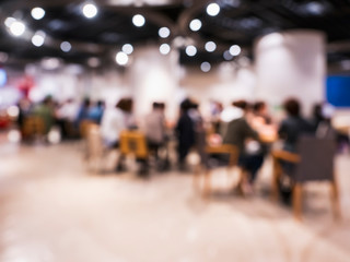 People sitting interior Shop cafe Blur background 