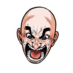 うつむき叫び