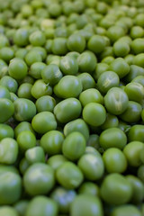 Green pea. Fresh Peeled Peas. Background