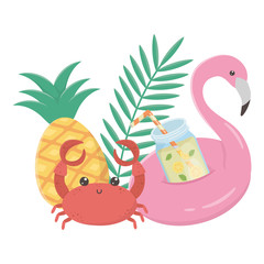 Summer and vacation icon set design