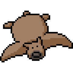 vector pixel art bear