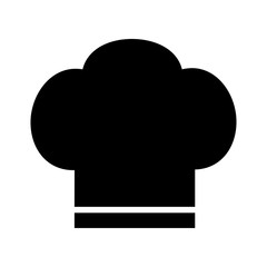 Chef icon hat silhouette on the white background illustration vector cooking hat
