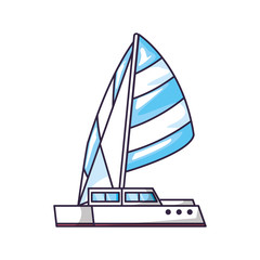 sailboat transportation travel isolated icon