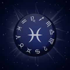 Pisces zodiac sign.
