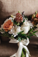 wedding bouquet and wedding decoration, flowers and wedding floral arrangements