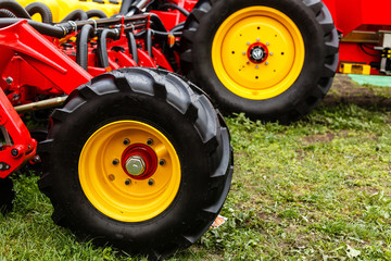 Fototapeta premium Agricultural machinery in agricultural fair