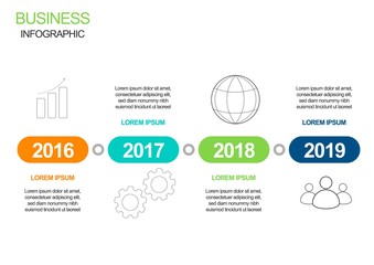 Business Infographic template. Design with numbers 4 options or steps.