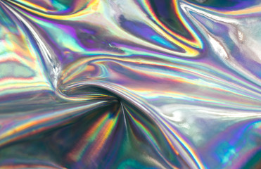 Holographic iridescent abstract blurred surface. Holographic gradient.