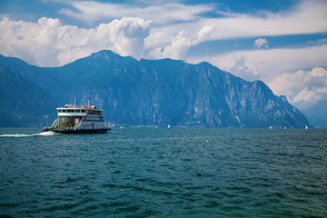 ferry on the lake Garda