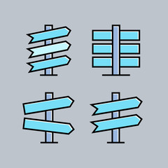 Obraz premium signpost and signage set