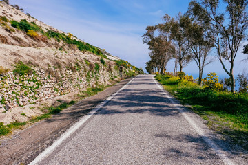 View of asphalt road at resort