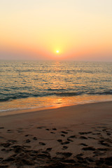 sunset on the beach