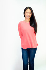 Obraz premium Asian women are smiling.