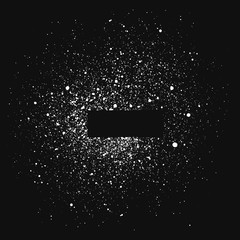 Obraz premium Graffiti ink background. Airbrush banner with paint drip. Spray rectangular frame. Vector isolated illustration. 