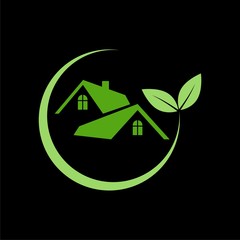 Eco Friendly Green house Logo