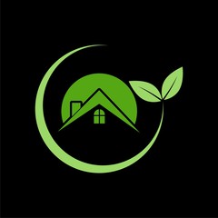 Eco Friendly Green house Logo