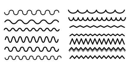 Decorative wave divider vector collection