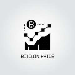 bitcoin price chart concept icon