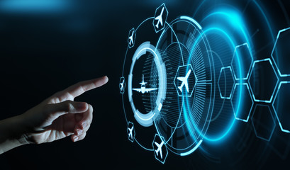 Business Technology Travel Transportation concept with planes - Powered by Adobe