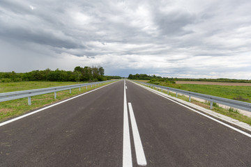 New recently built highway in Brcko district, Bosnia and Herzegovina