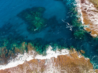The Blue Lagoon from drone, Port Vila, Efate, Vanuatu
