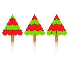 Christmas tree on white background for card decorative