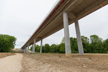 wide angle view of bridge