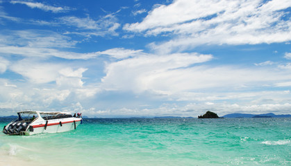 Boat at a beautiful beach