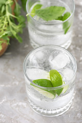 Green lemon soda