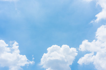 Naklejka na ściany i meble abstract background of fluffy cloud on blue sky