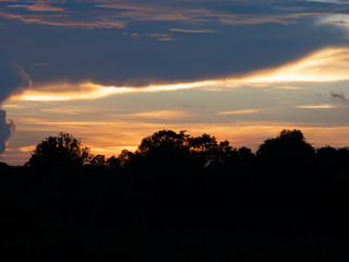 Fototapeta na wymiar Evening sunset