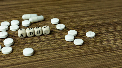 Fototapeta na wymiar ADHD for Mental Health Awareness concept.