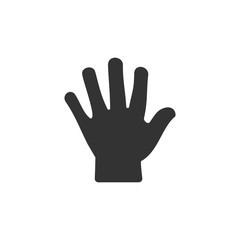 Fototapeta na wymiar Body senses tact. Hand icon on a white background