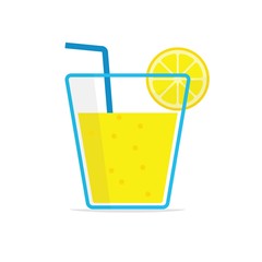 Orange juice vector illustration isolated on white background suitable for summer ornament or icon.
