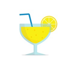 Orange juice vector illustration isolated on white background suitable for summer ornament or icon.