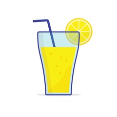 Orange juice vector illustration isolated on white background suitable for summer ornament or icon.