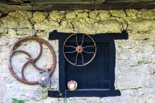 Wine cellars in old rustic vintage houses in Rajacke pimnice near the village Rajac in Negotin region of Serbia
